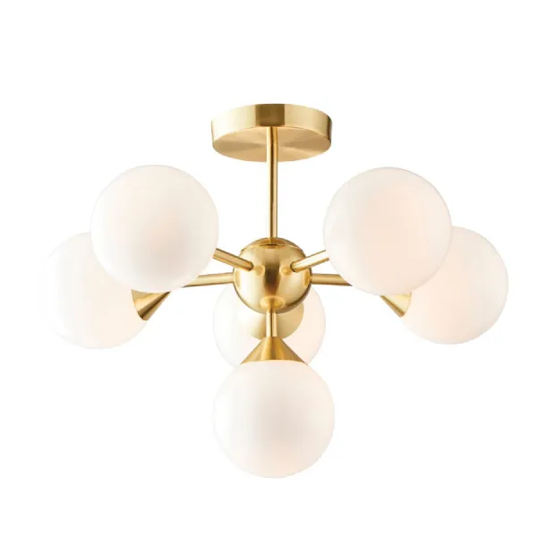 Oscar 6 Ceiling Light Brushed Gold