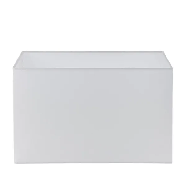 White Fabric Rectangular Shade