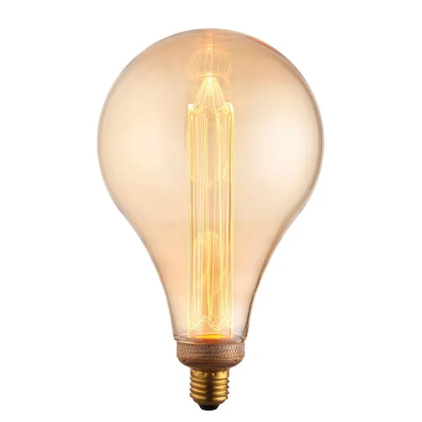 E27 LED Globe 243x148mm Amber 2.5W