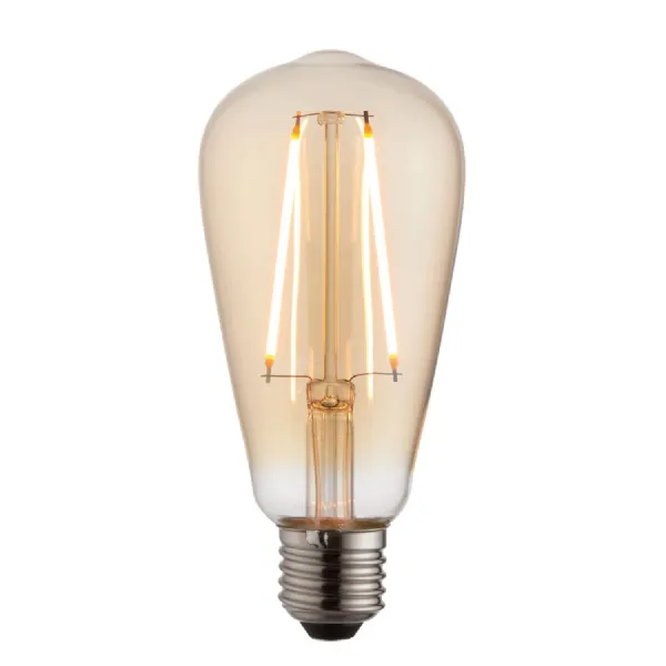 E27 LED Filament Pear 140x64mm Amber Glass ND