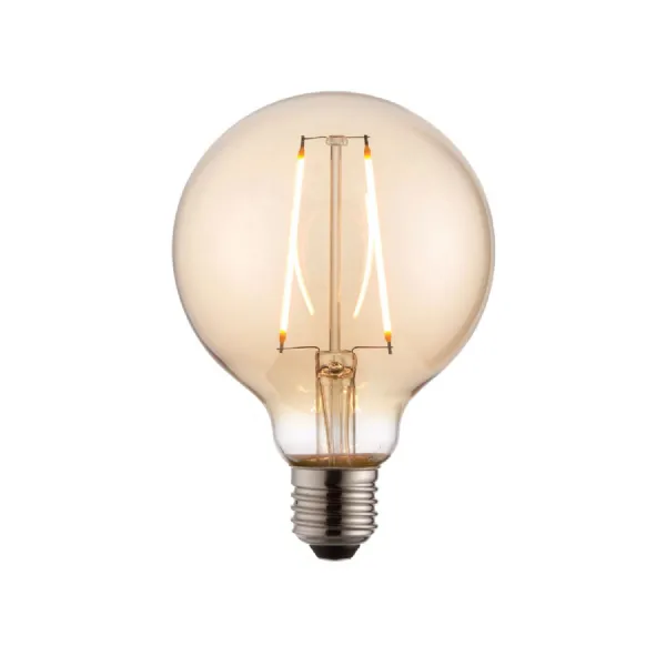 E27 LED Filament Globe 135x95mm Amber 2W