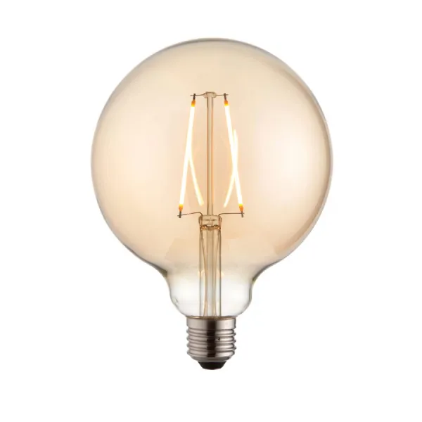 E27 LED Filament Globe 170x125mm Amber 2W