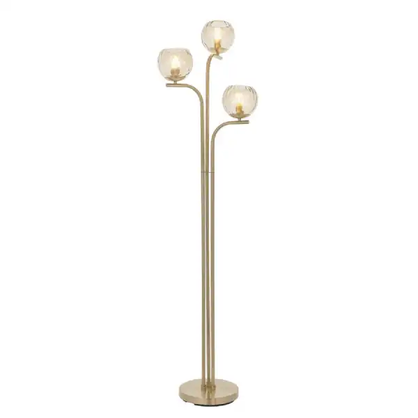 Brass Dimple 3 Floor Light