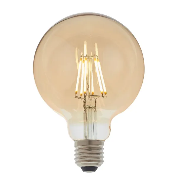 E27 LED Filament Globe 135x95mm Amber 6W
