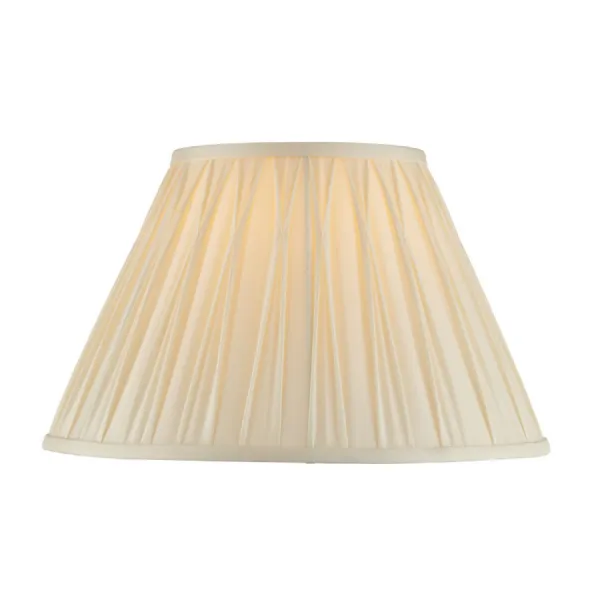 Light Ivory Pleated Fabric Shade