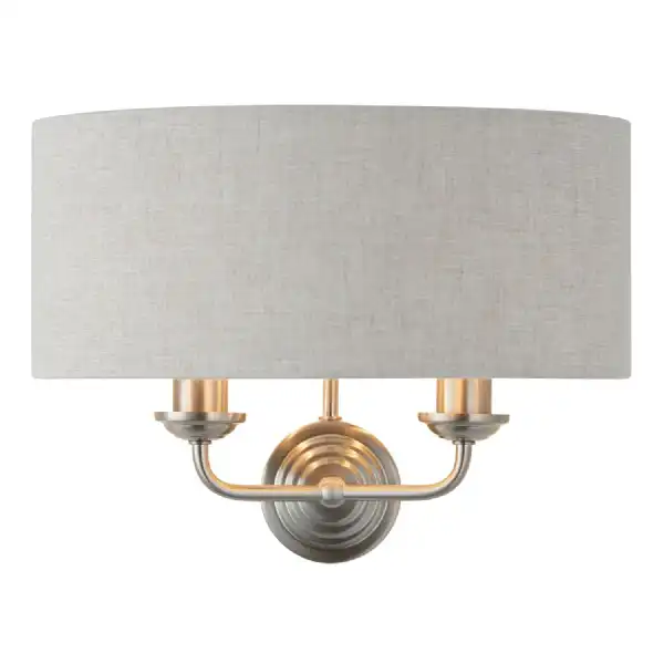Natural Highclere 2 Wall Light And Natural