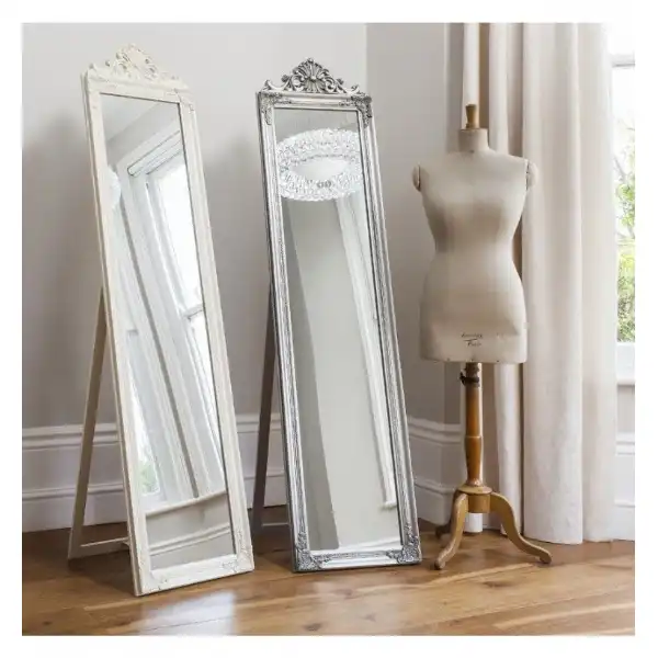 Wood Cheval Mirror White