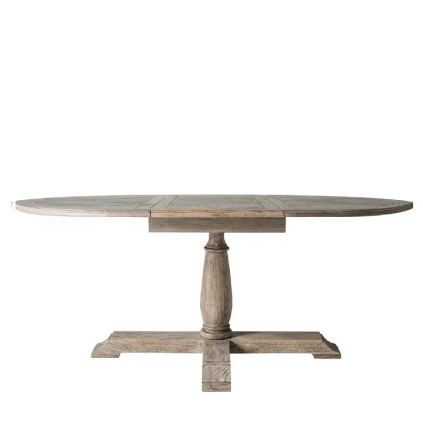 Round Wooden French Extending Dining Table