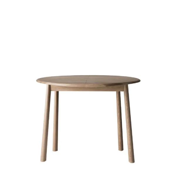 Round Oak Extending Dining Table