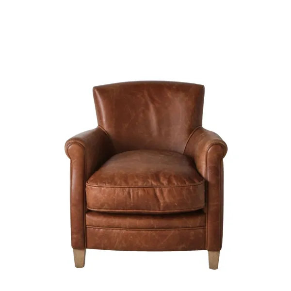 Vintage Brown Leather Armchair