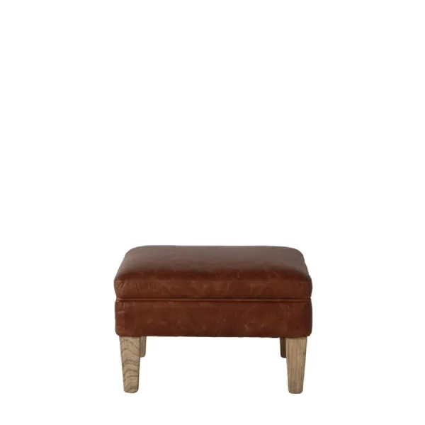 Mr. Paddington Stool Vintage Brown Leather