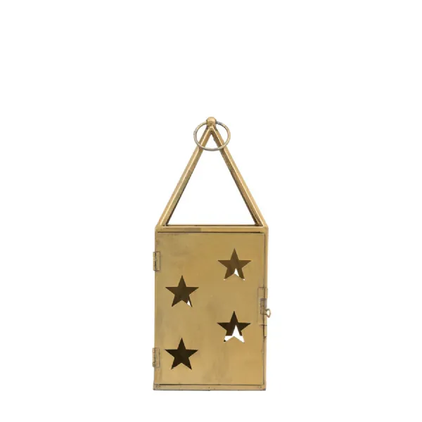 Starry Lantern Large Antique Gold 150x150x370mm
