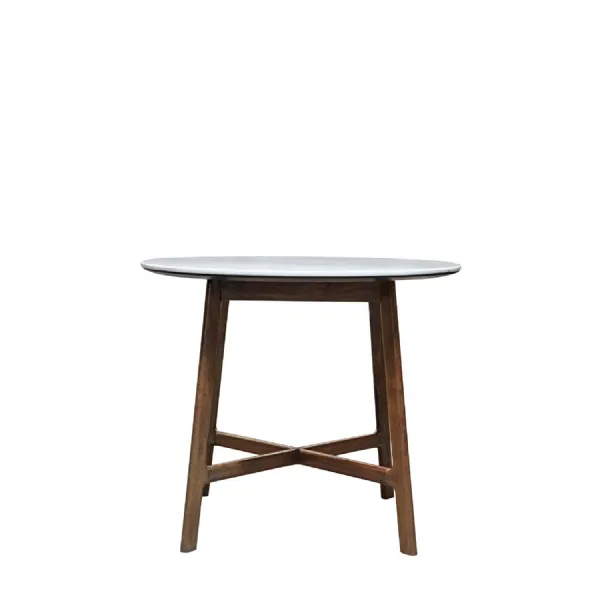 Round Marble Top Bistro Dining Table