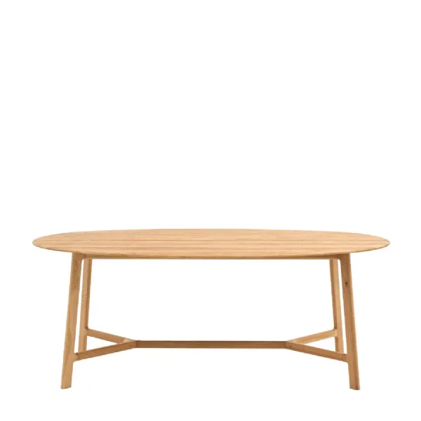 Solid Oak Oval Dining Table