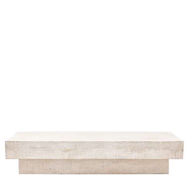 Scrubbed White Rectangular Coffee Table