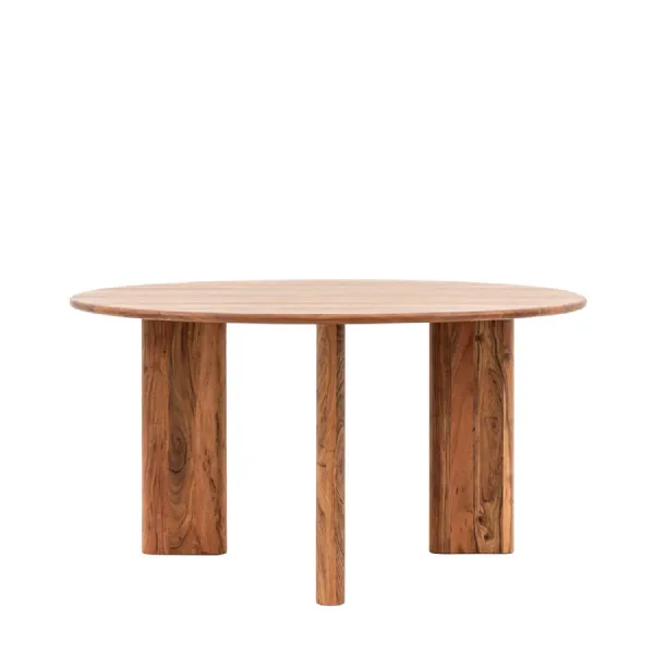 Round Wooden Vintage Dining Table