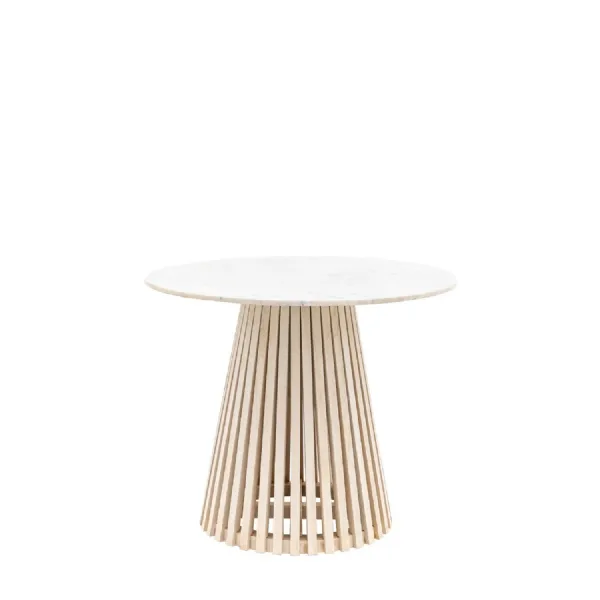 White Round Marble Dining Table