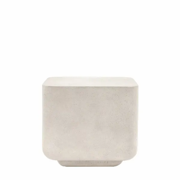 Grey Concrete Effect Square Side Lamp Table