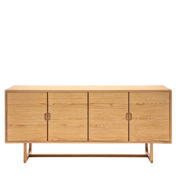 4 Door Oak Veneer Sideboard