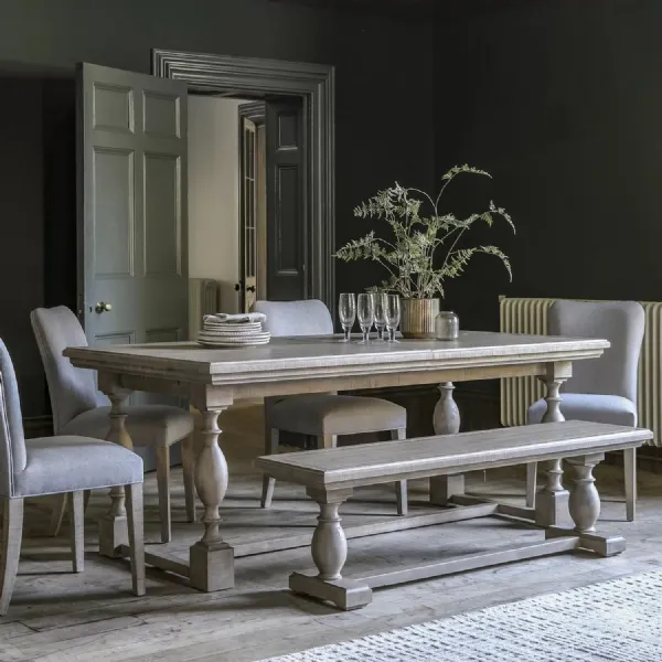 Natural Wood Large 160cm Wide Pedestal Dining Bench