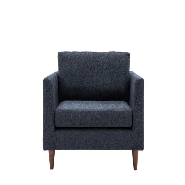 Grey Deep Seat Fabric Armchair