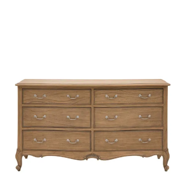 Wooden 6 Drawer Chest Weathered