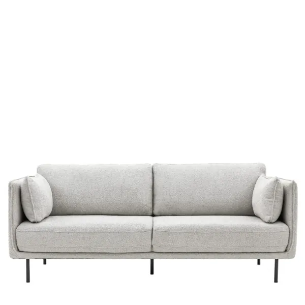 Contemporary 2 Seat Natural Boucle Sofa