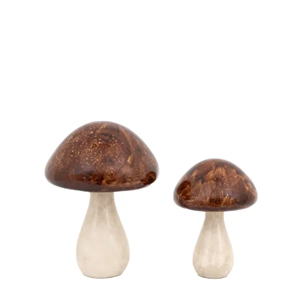 Resin Mushroom Set of 2 160mm And 210mm