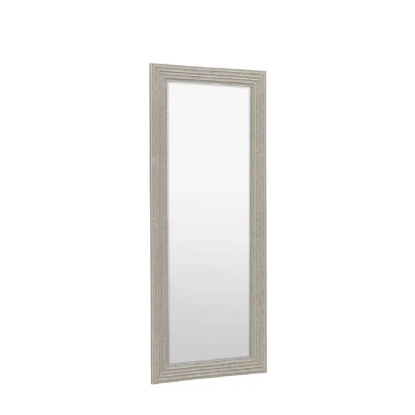 Rustic Silver Ridged Tall Leaner Wall Mirror