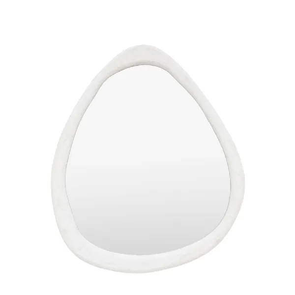Glass Size mm 515x590 White Mirror Pebble 1