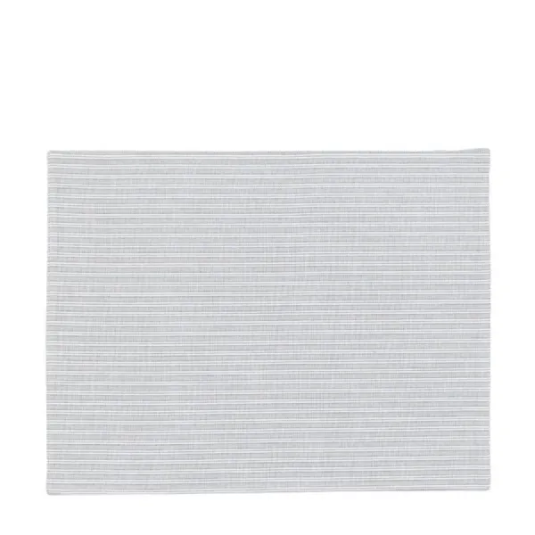 Woven Striped Placemat Grey (4pk) 450x350mm
