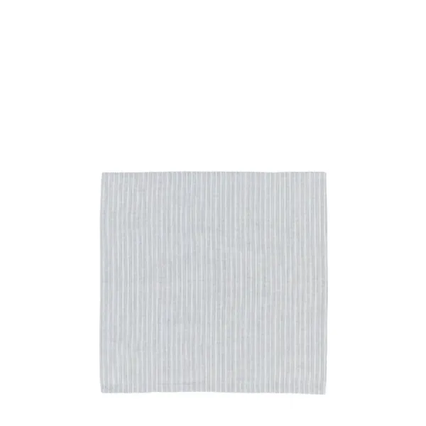 Grey Striped Cotton Napkin (Pack of 4)