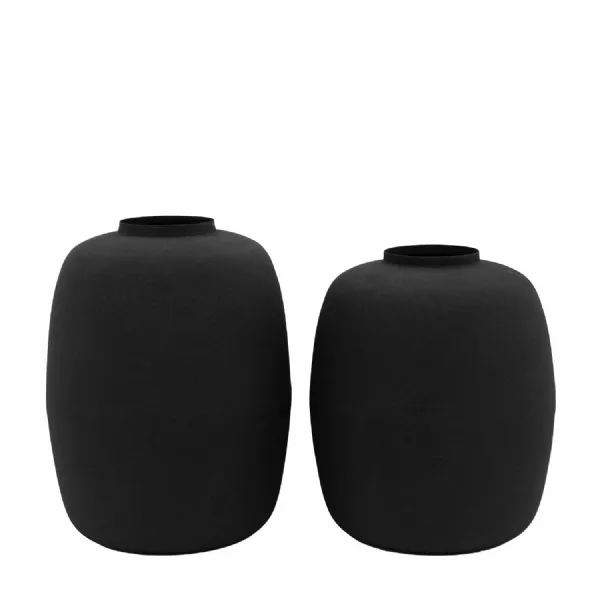 Vase Black Set of 2
