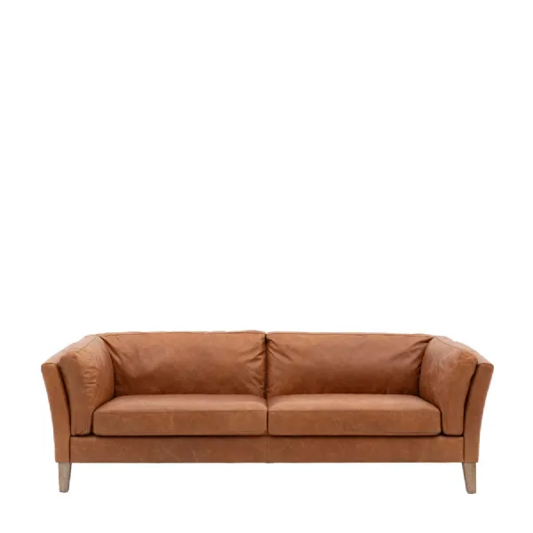 Padded Brown Vintage Leather Sofa
