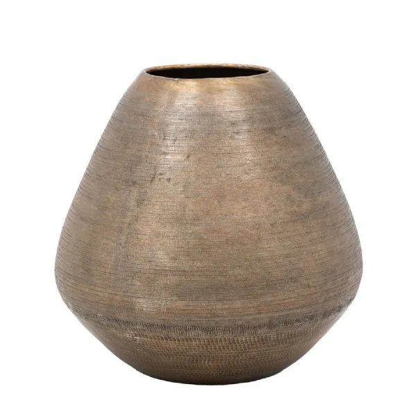 Aluminium Vase Chatai Antique Brass