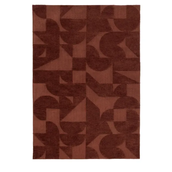 Brown Block Rug Nutmeg Large