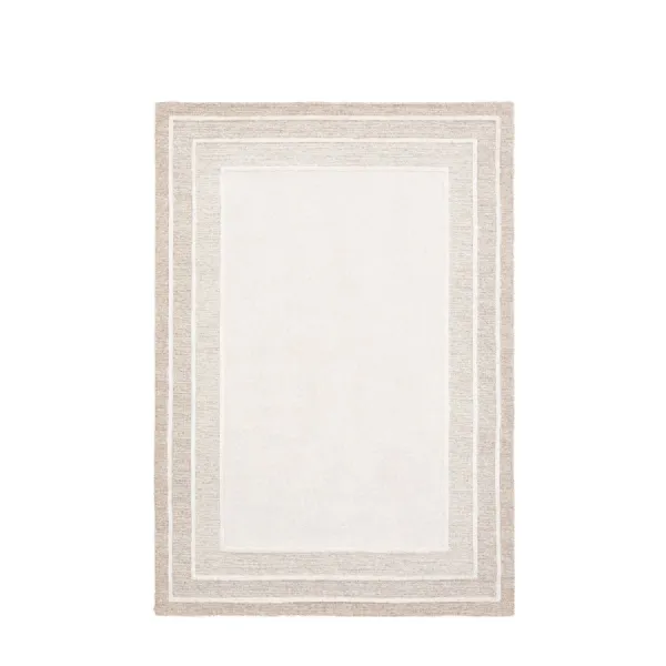 Cream Tonal Border Rug Small