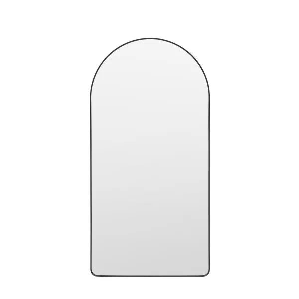 Glass Size mm 890 x 1790 Arch Mirror Black