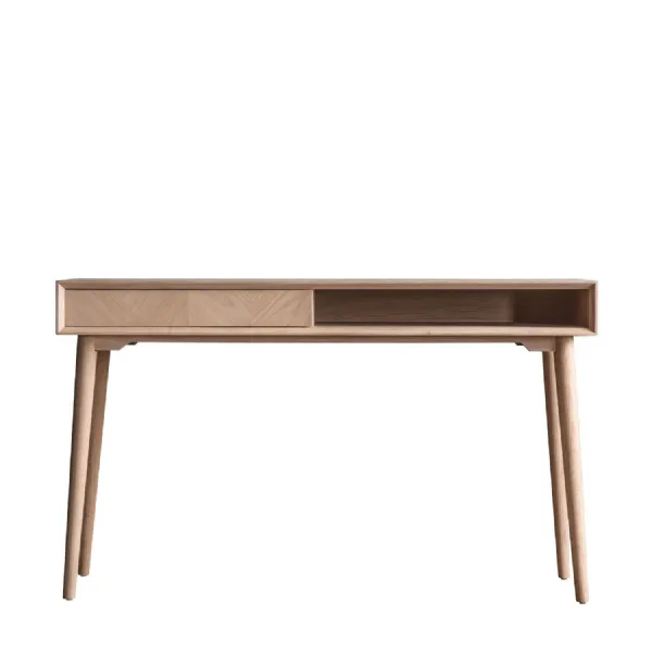 Rustic Brushed Oak 1 Drawer Desk