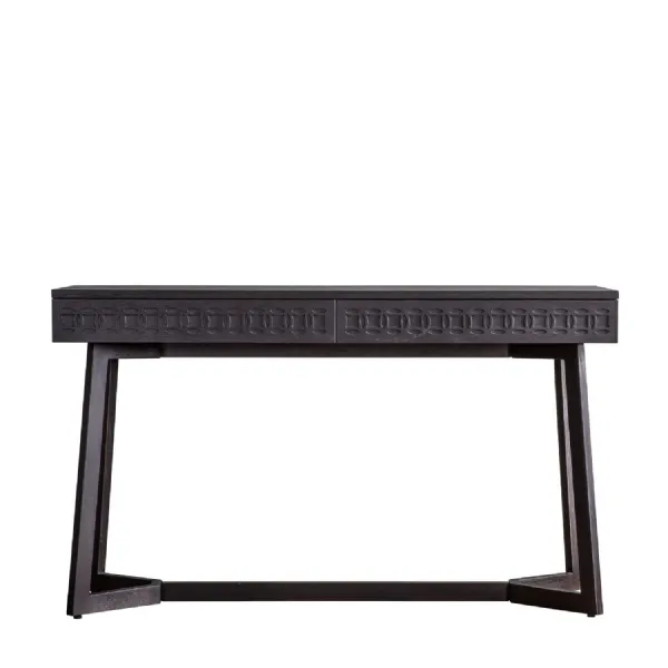 Matte Black Two Drawer Desk