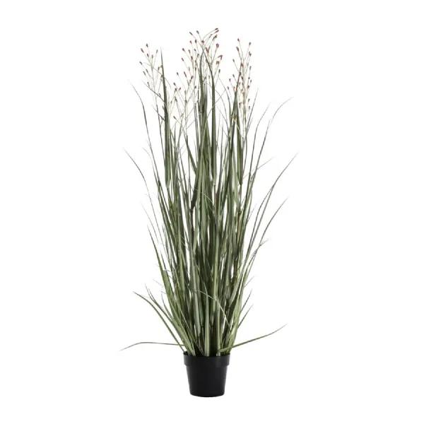 Potted Grass w 9 Heads Green Russet 1550mm