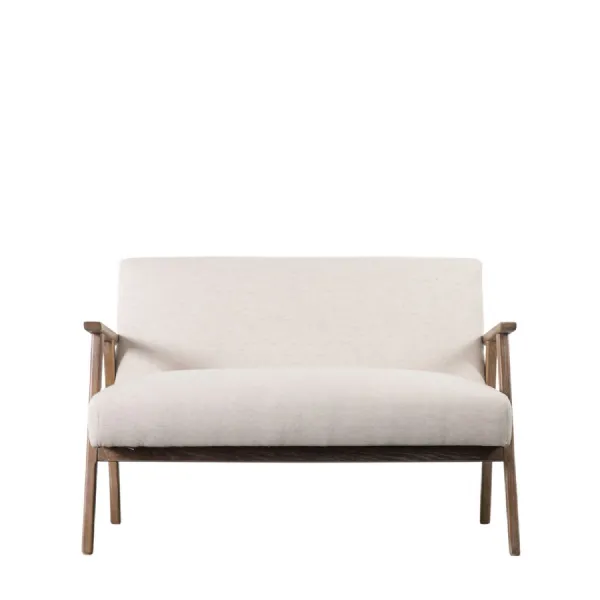 Natural Linen Two Seater Sofa