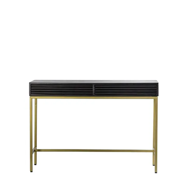Black Console On Gold Legs