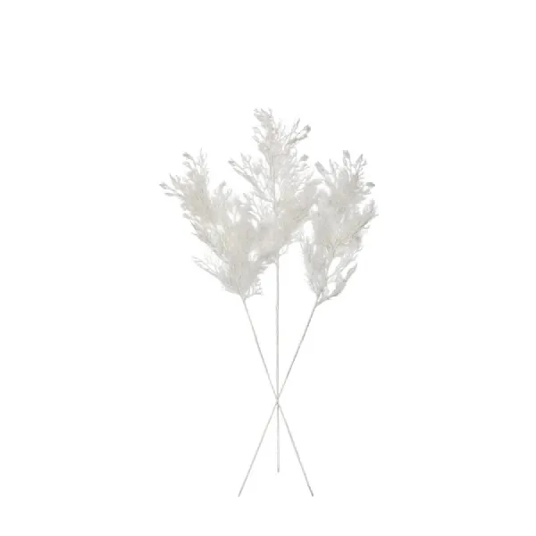Pampas Flocked White (5pk) 790mm