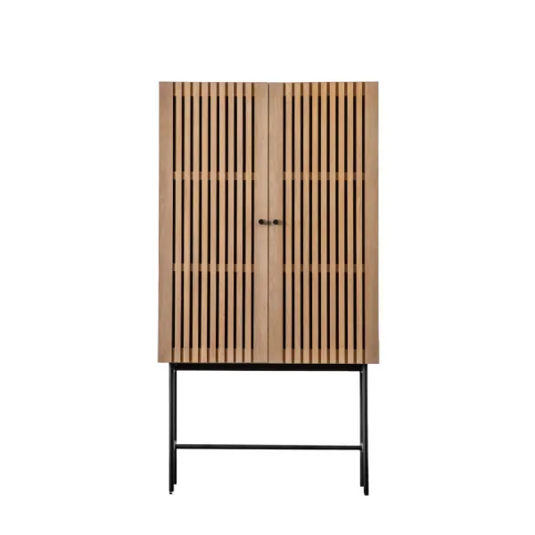 Slatted Oak Cocktail Cabinet