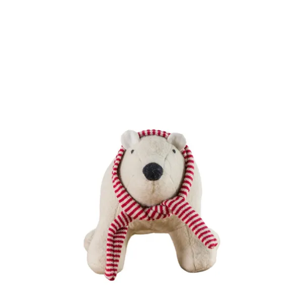 Wrapped Polar Bear Doorstop