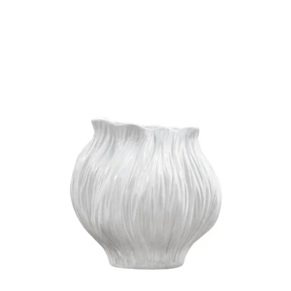 Flora Vase Medium White 210x190x210mm