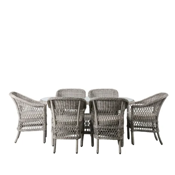 Outdoor 6 Seater Rattan Dining Set