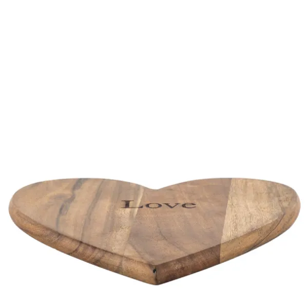 Love Heart Natural Chopping Board