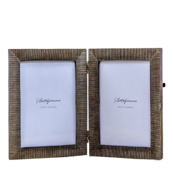 Duxbury Double Photo Frame 5x7 Brown 330x14x215mm